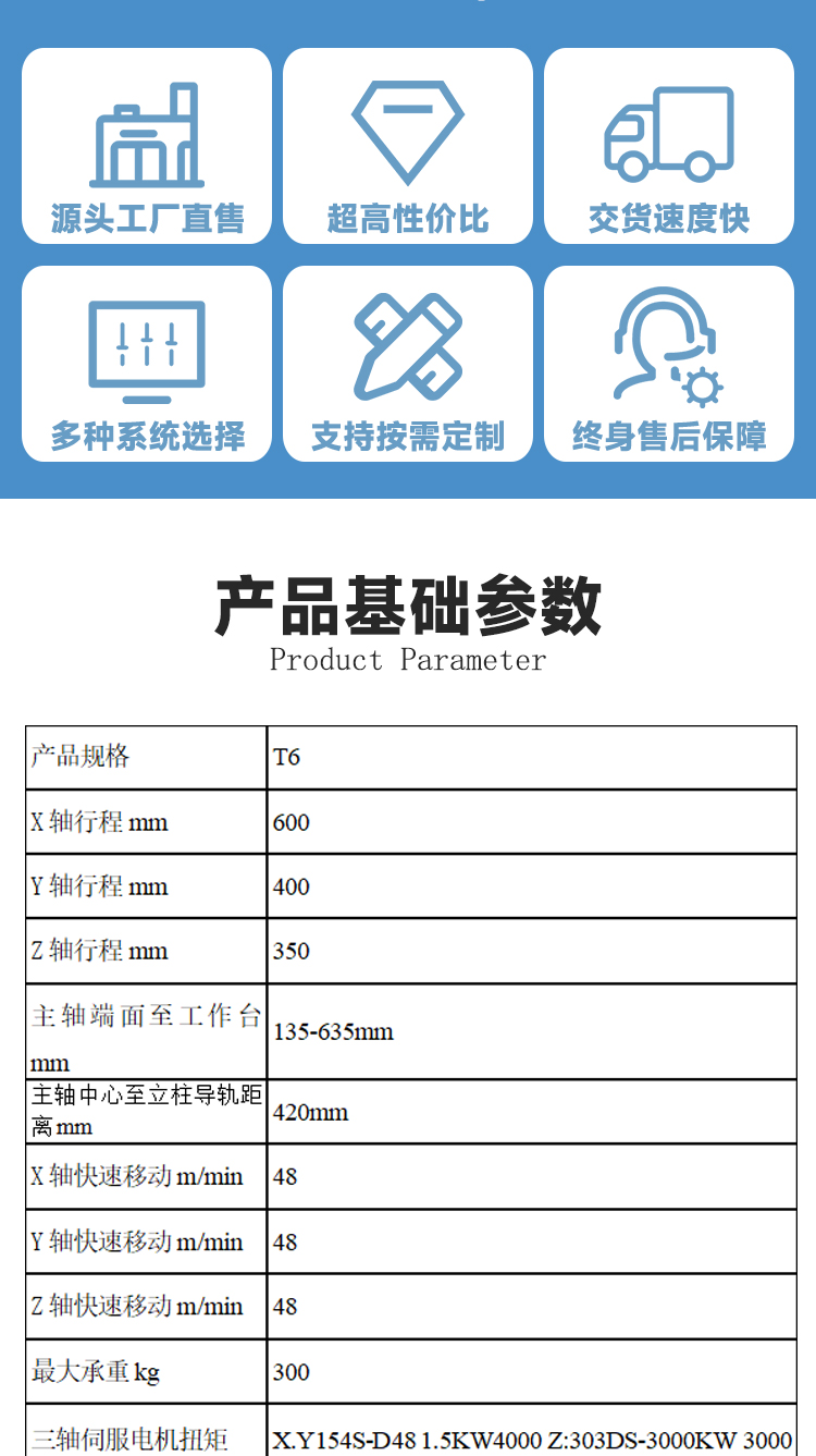 T6鉆攻中心小型機(jī)床四五軸加工中心立式型材CNC加工中心